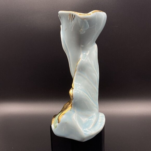 Lilly Vase Fine Art Pottery 22k Warranted Gold Vintage 6”T - Picture 4 of 12